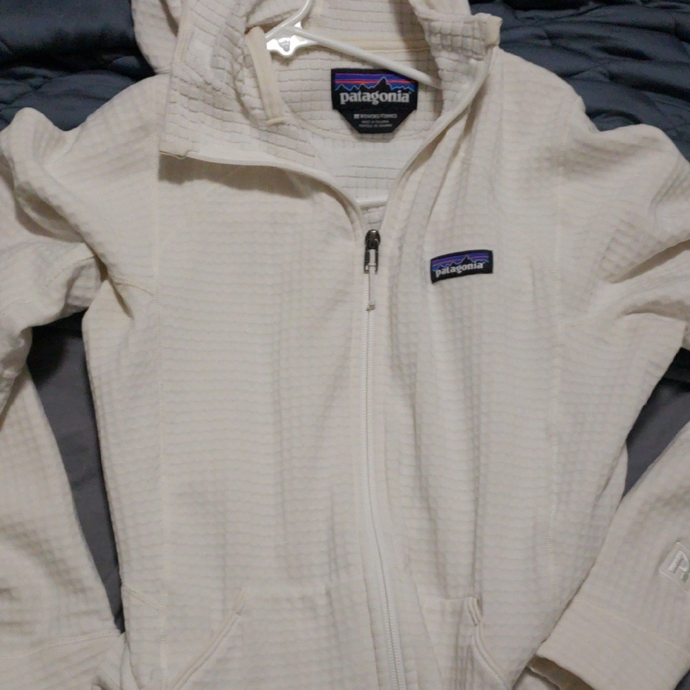 Patagonia Cream Textured Zip-Up Jacket